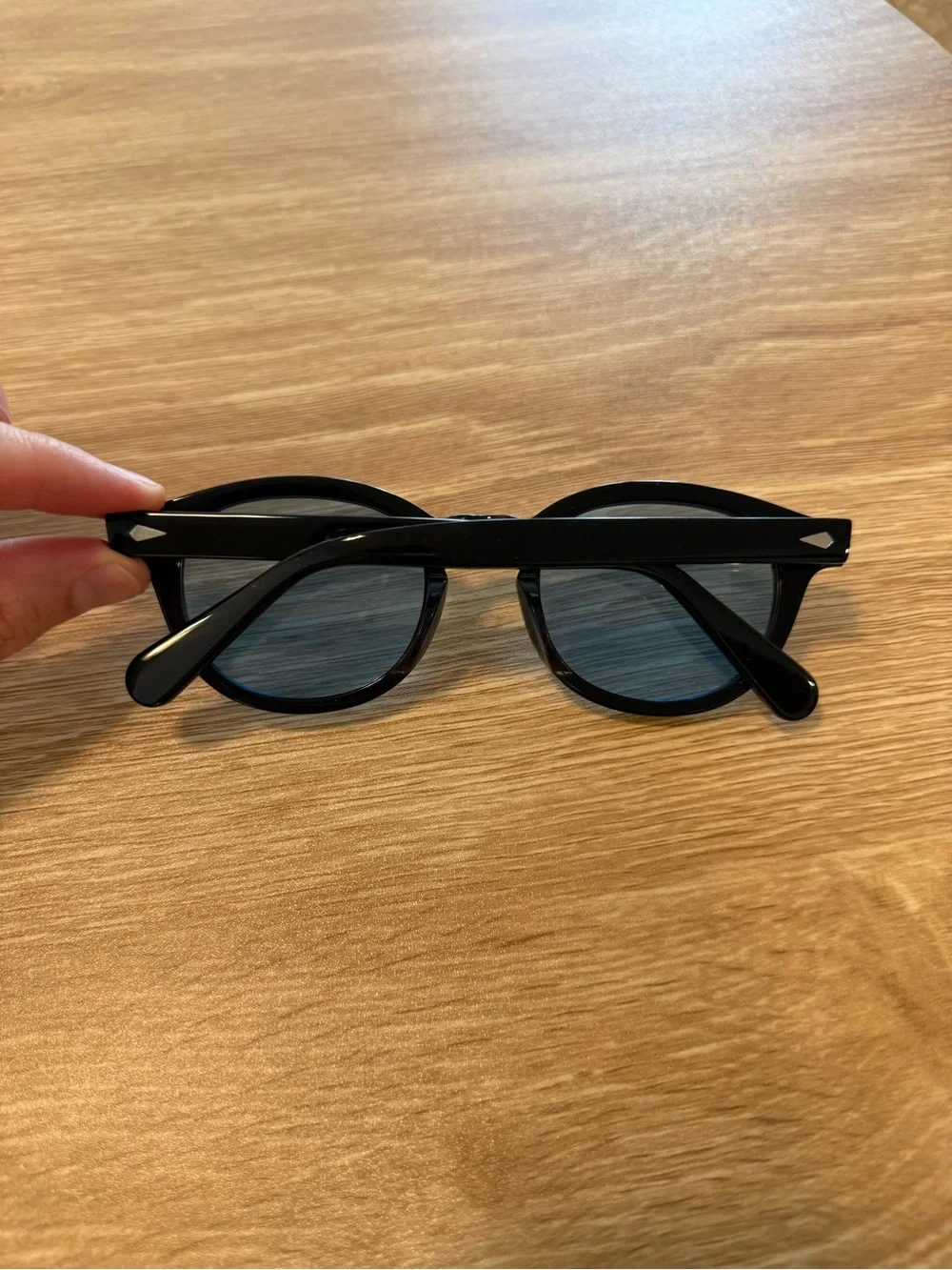MOSCOT Lemtosh Sunglasses Black 49-24-145 Blue Lenses Unisex